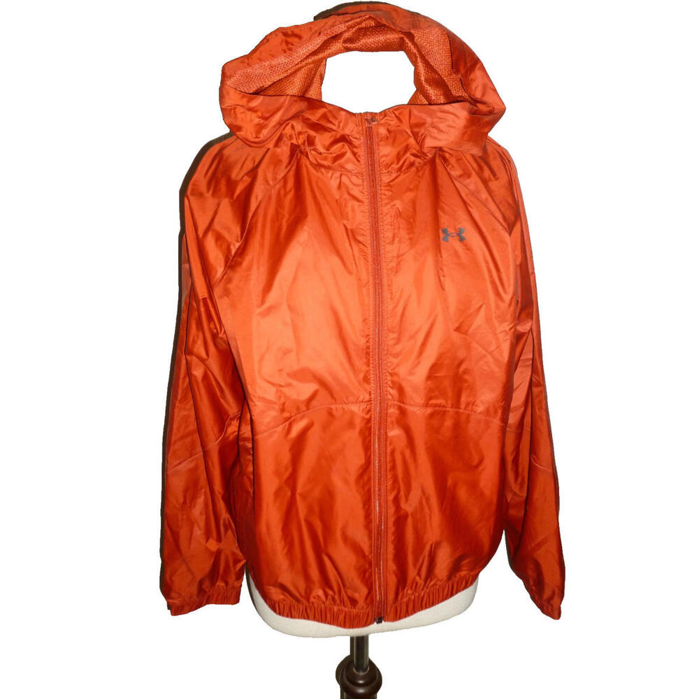 NEW Under Armour UA Jacket Women's Small Warmup Full Zip Red Hooded Mesh Lined S